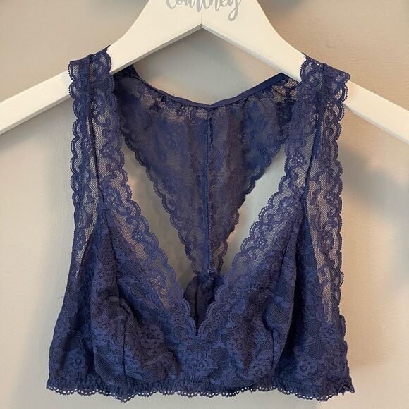 Victorias Secret navy lace bralette Size Large - Picture 2 of 5